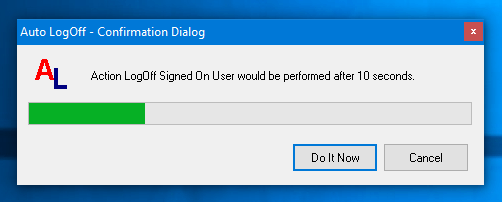 Confirmation Screen to Auto LogOff Current User
