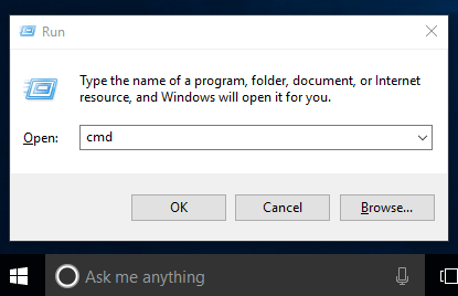 Open Command Prompt in Windows Using cmd Option
