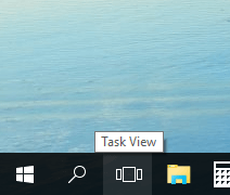 Task View Button on Taskbar to switch between multiple Desktops on Windows 10