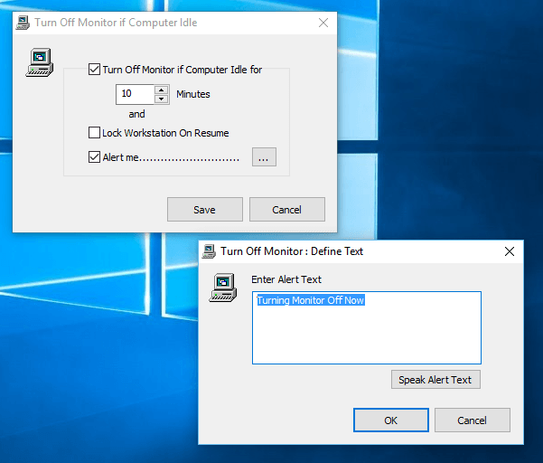 Turn Off Monitor when Windows 10 remains Idle or Inactive